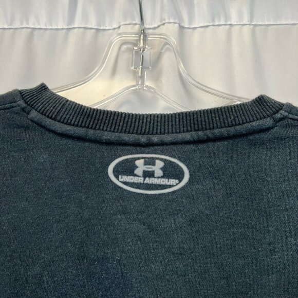 Under Armour Mens Sweatshirt Crew Gray Logo Fitted Athleisure Long Sleeve M - Picture 6 of 10